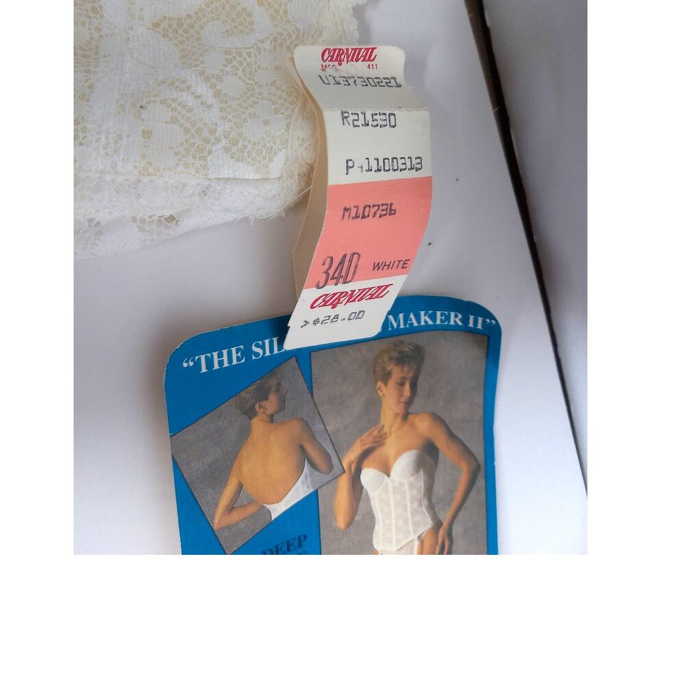 Vintage Carnival The Silhouette Maker II White Corset Size 34D - Picture 6 of 8